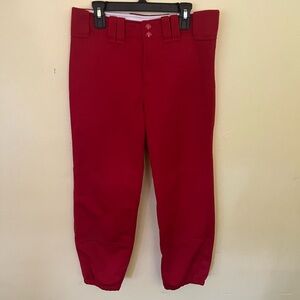 Mizuno Women's Red Softball Pants Size Small